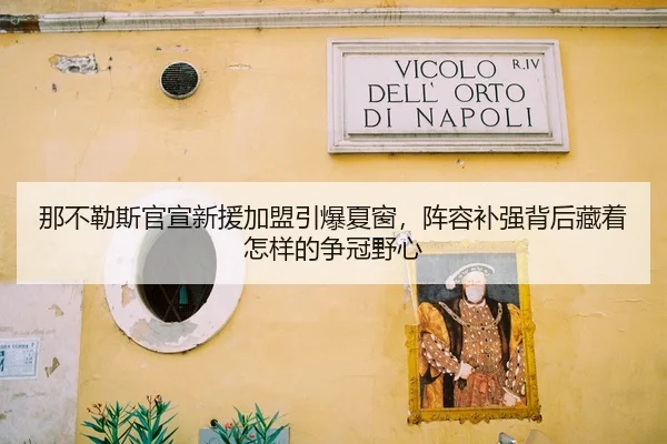 那不勒斯官宣新援加盟引爆夏窗，阵容补强背后藏着怎样的争冠野心 - CCTV5